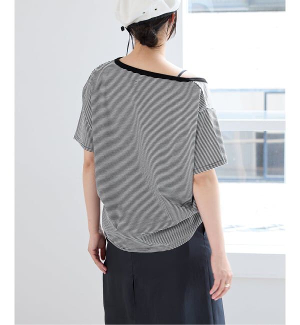 IENA「FOLKIN' VIOLETTE ROOM ASYMMETRY TEE Tシャツ FVR24407」|Tシャツ・カットソー|