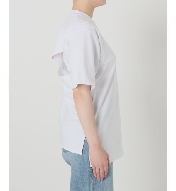 IENA「FOLKIN' VIOLETTE ROOM BACK OPEN TEE Tシャツ FVR26411」|Tシャツ・カットソー|