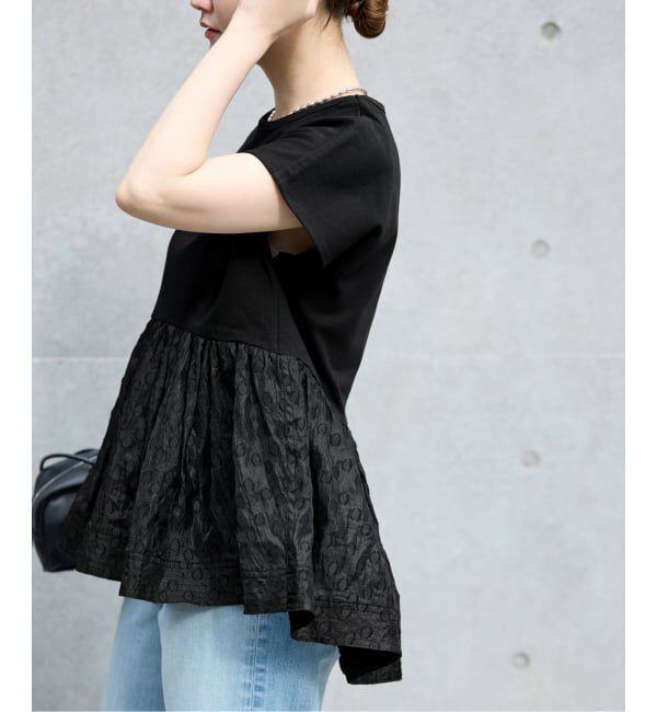 IENA「TORRAZZO DONNA/トラッゾドンナ ドットTシャツ」|Tシャツ・カットソー|ブラック