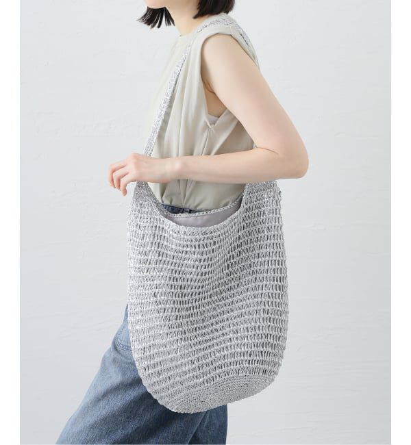 SLOBE IENA「《追加》CONTROL FREAK メタリックペーパークロッシェバッグ 254-121502」|ショルダー・メッセンジャー|