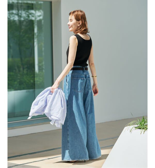 VERMEIL par iena「《手洗い可》リブスクエアネックノースリーブ」|タンクトップ|