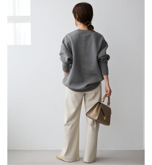 SLOBE IENA「《WEB限定/追加予約》オーバーサイズ スウェットライクニット」|ニット・セーター|