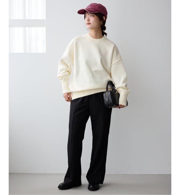 SLOBE IENA「《WEB限定/追加予約》オーバーサイズ スウェットライクニット」|ニット・セーター|