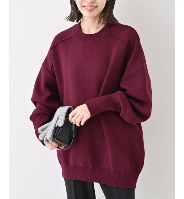 SLOBE IENA「《WEB限定/追加予約》オーバーサイズ スウェットライクニット」|ニット・セーター|