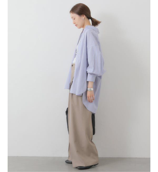 SLOBE IENA「《接触冷感/UVカット/吸水速乾/4サイズ展開/予約》ワイドスラックス」|スラックス|