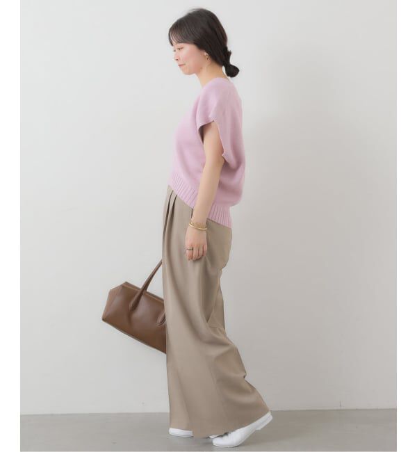 SLOBE IENA「《接触冷感/UVカット/吸水速乾/4サイズ展開/予約》ワイドスラックス」|スラックス|