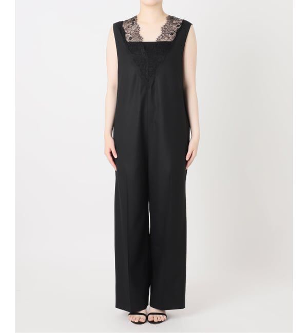 VERMEIL par iena「《一部カラーWEB限定／予約》Lace Neck オールインワン」|オールインワン|