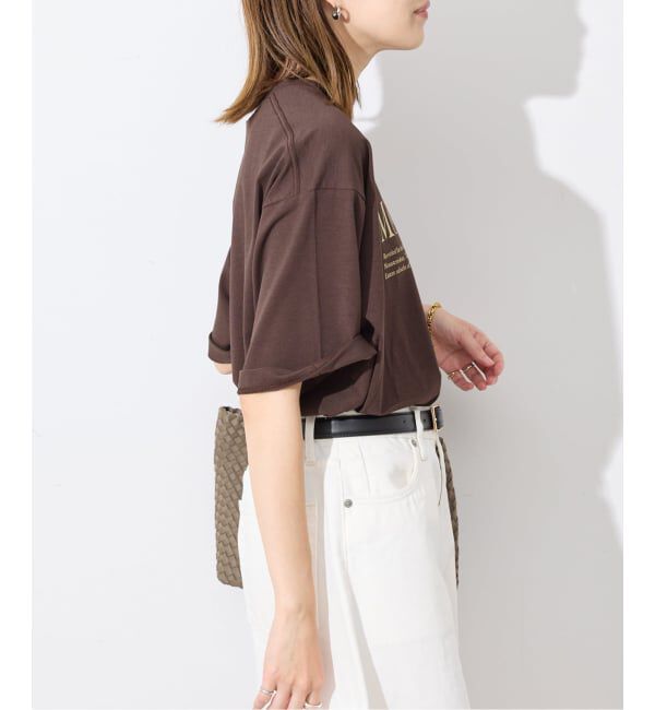 SLOBE IENA「《一部カラーWEB限定/接触冷感/抗菌防臭》MONTREUILレターロゴTEE」|Tシャツ・カットソー|