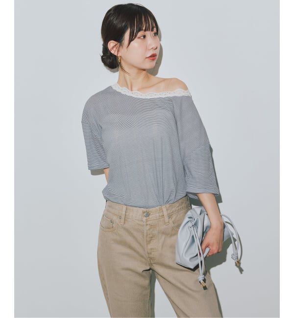SLOBE IENA「miller/ミラー SLOBE別注 レースシアーTEE」|Tシャツ・カットソー|