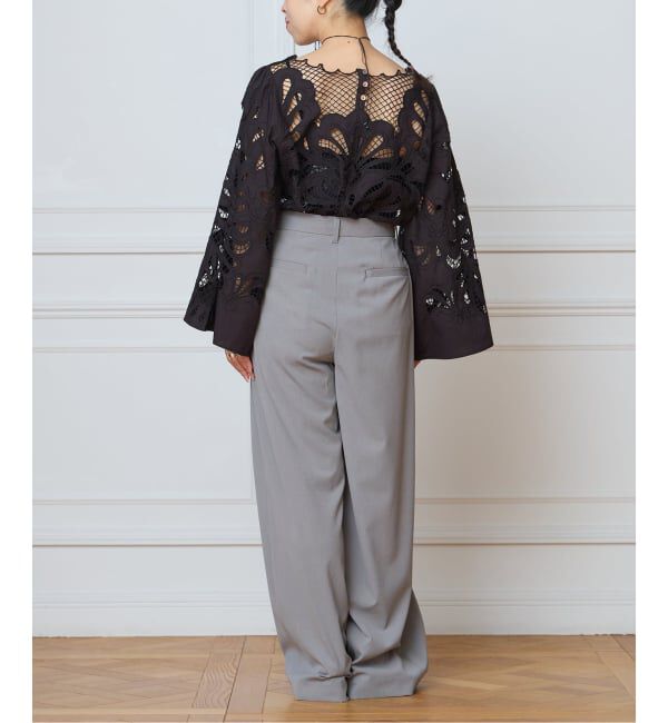 IENA LA BOUCLE「《予約》IENA LA BOUCLE カットワーク刺繍ブラウス」|シャツ・ブラウス|