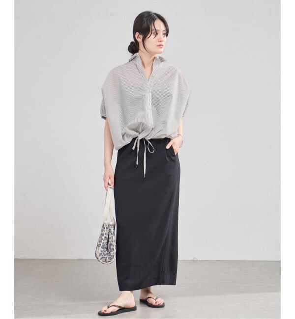 IENA「ストライプ ドロスト BOXYシャツ」|シャツ・ブラウス|