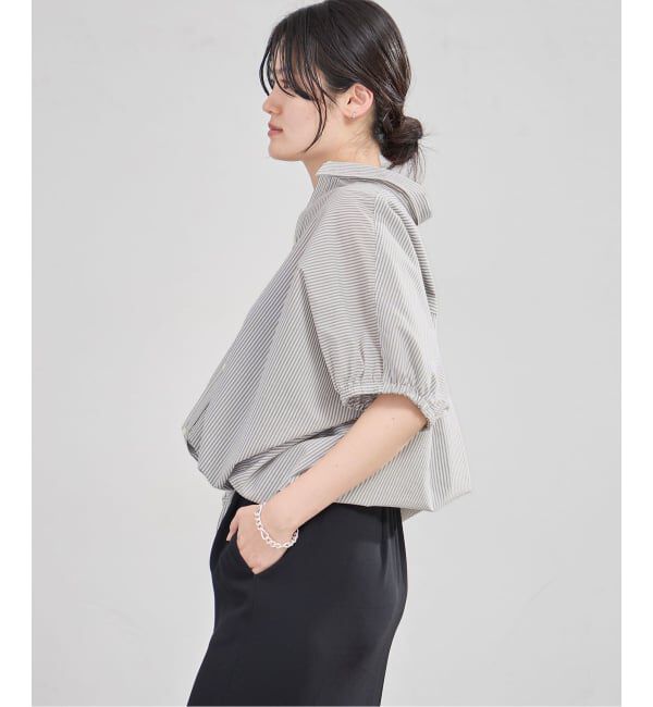 IENA「ストライプ ドロスト BOXYシャツ」|シャツ・ブラウス|
