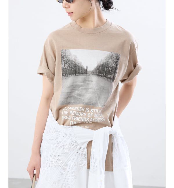 IENA「《一部店舗・WEB限定/予約》J.J.Mercer フレンチフォトTシャツ F」|Tシャツ・カットソー|