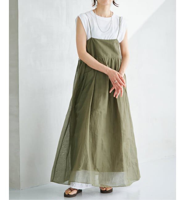 IENA「《予約》MARILYN MOON/マリリンムーン sheer cotton 2way op ワンピース 4263-105」|ワンピース|