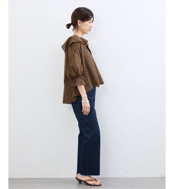 IENA「《予約》BLACK クロップドデニムパンツ」|デニム|