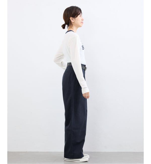 IENA「《予約》BLACK コットンチノパンツ」|チノ|