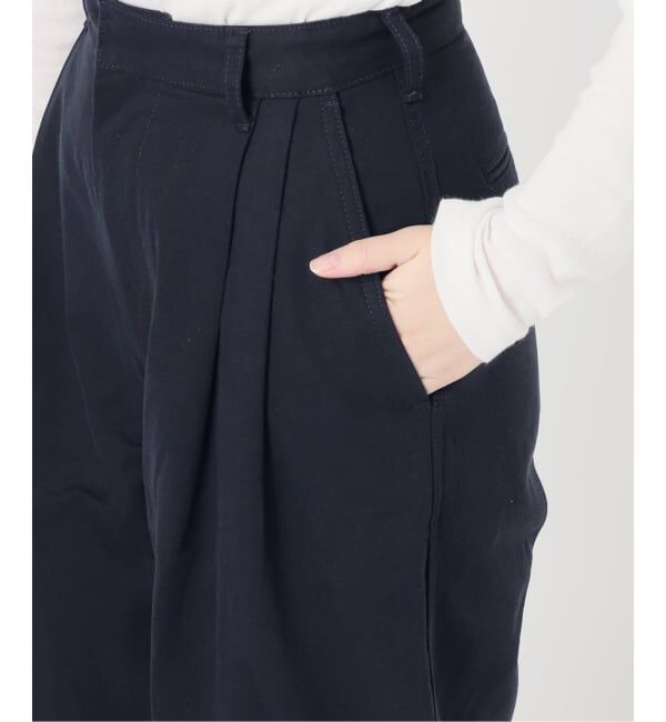 IENA「《予約》BLACK コットンチノパンツ」|チノ|