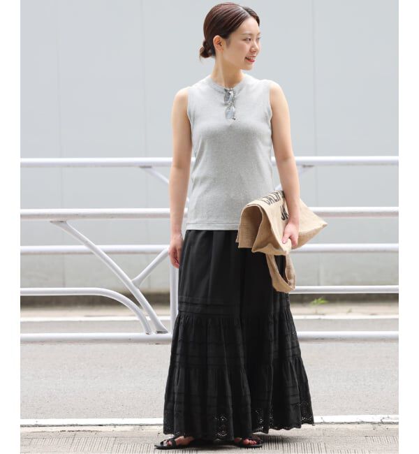 JOURNAL STANDARD relume「《WEB限定追加予約3》コットンボイルタック刺繍ロングスカート」|スカート|