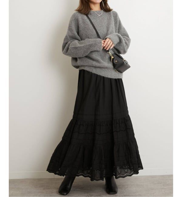 JOURNAL STANDARD relume「《WEB限定追加予約3》コットンボイルタック刺繍ロングスカート」|スカート|