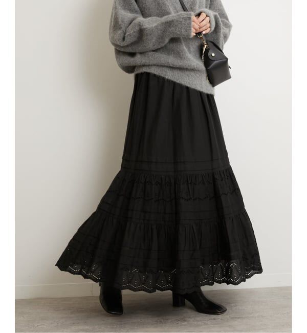 JOURNAL STANDARD relume「《WEB限定追加予約3》コットンボイルタック刺繍ロングスカート」|スカート|
