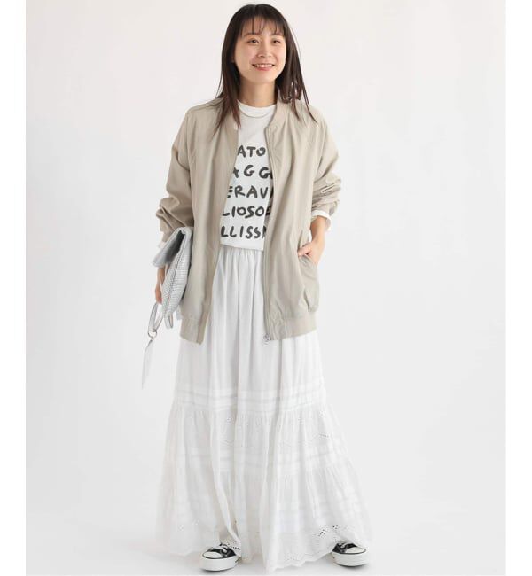 JOURNAL STANDARD relume「《WEB限定追加予約3》コットンボイルタック刺繍ロングスカート」|スカート|