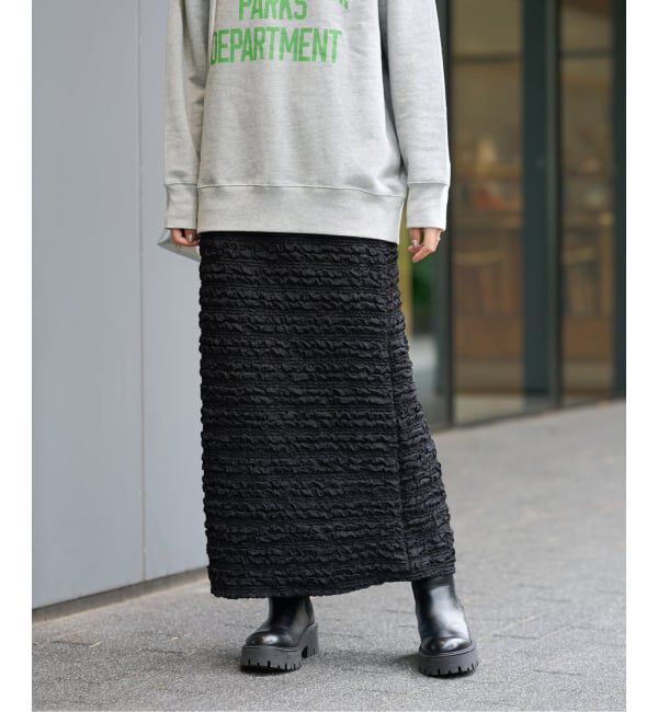 JOURNAL STANDARD relume「《WEB+一部店舗限定追加2》シャーリングジャガードスカート」|スカート|