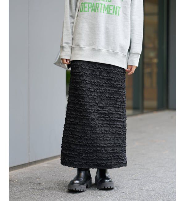 JOURNAL STANDARD relume「《WEB+一部店舗限定追加2》シャーリングジャガードスカート」|スカート|