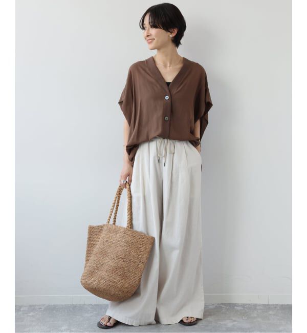 JOURNAL STANDARD relume「T/R強撚フレンチスリーブブラウス」|シャツ・ブラウス|