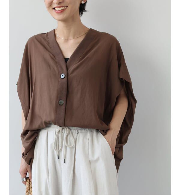 JOURNAL STANDARD relume「T/R強撚フレンチスリーブブラウス」|シャツ・ブラウス|