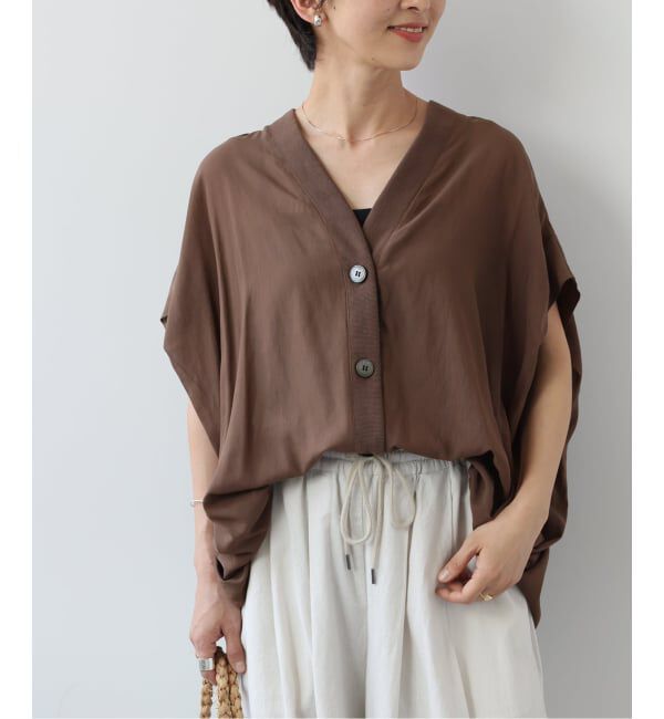 JOURNAL STANDARD relume「T/R強撚フレンチスリーブブラウス」|シャツ・ブラウス|