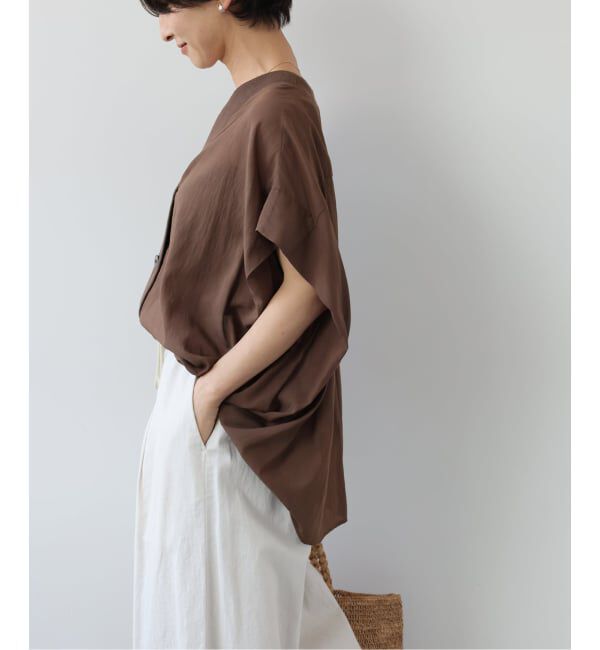 JOURNAL STANDARD relume「T/R強撚フレンチスリーブブラウス」|シャツ・ブラウス|