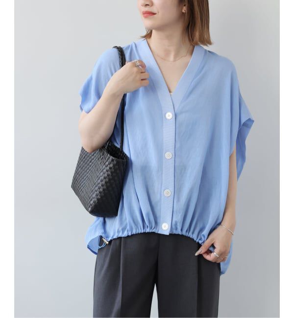 JOURNAL STANDARD relume「T/R強撚フレンチスリーブブラウス」|シャツ・ブラウス|