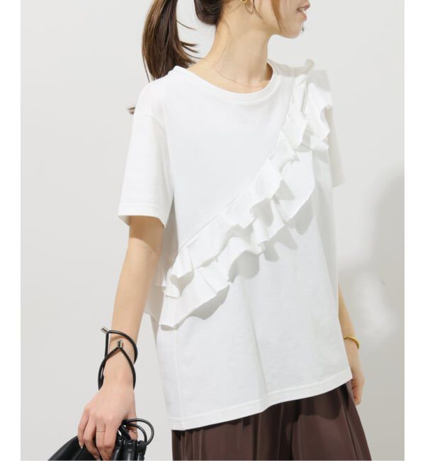 JOURNAL STANDARD relume「《WEB限定追加2》アシンメトリーフリルTEE」|Tシャツ・カットソー|ホワイト