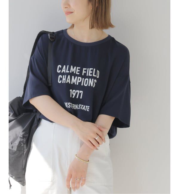 JOURNAL STANDARD relume「《追加2》2WAYジョーゼットロゴTEE」|Tシャツ・カットソー|ネイビー A