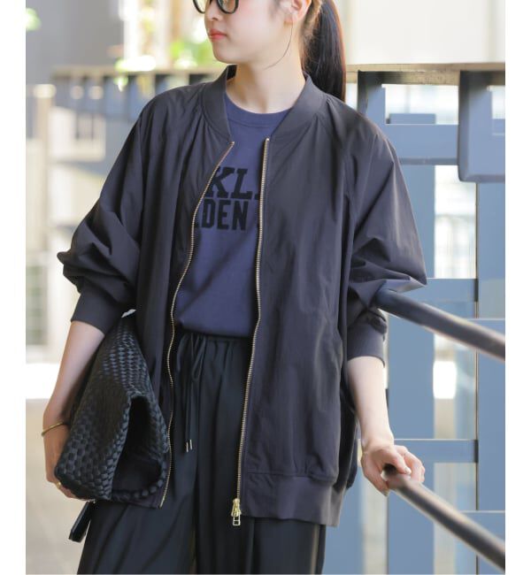 JOURNAL STANDARD relume「《追加予約2》［手洗い可］ウォッシャブルナイロンダブルジップMA-1」|ブルゾン・スタジャン|ネイビー