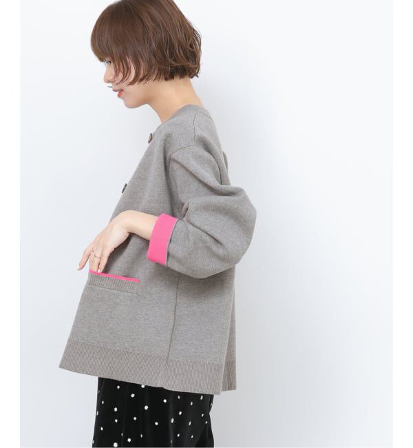 JOURNAL STANDARD relume「《一部WEB限定追加予約4 / 新色》ダブルニットコントラストカーディガン」|カーディガン|