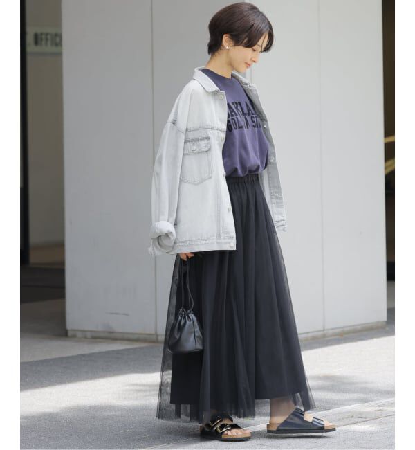 JOURNAL STANDARD relume「《WEB限定追加予約》ウォッシャブルチュールイージースカート」|スカート|
