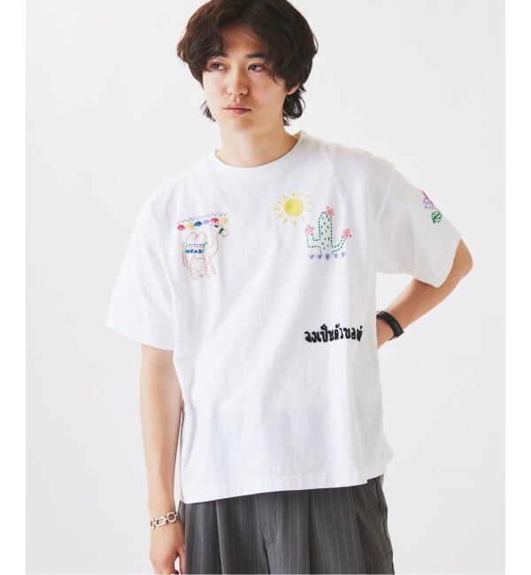JOURNAL STANDARD relume「《予約》タイランド ハンドステッチ 刺繍 Tシャツ」|Tシャツ・カットソー|