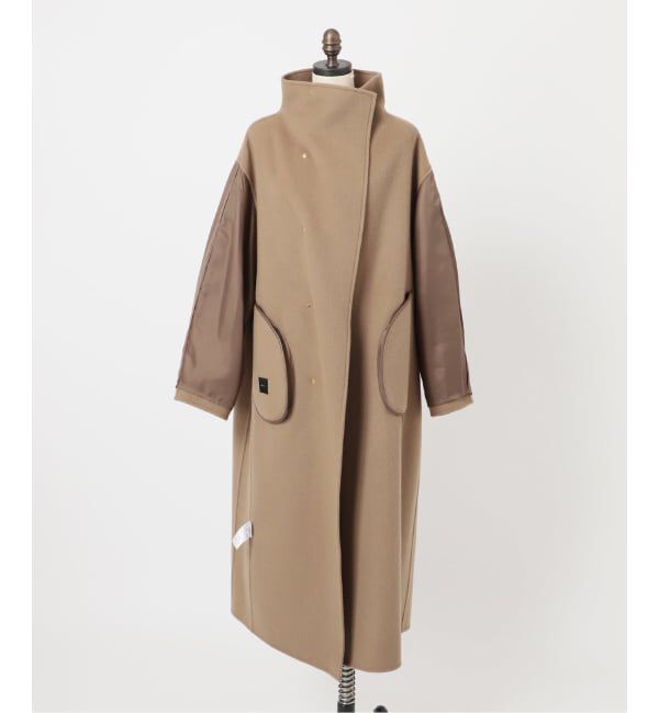 Spick and Span「《WEB限定 / 追加2》ビーバーニュアンスカラーオーバーコート」|ノーカラーコート|