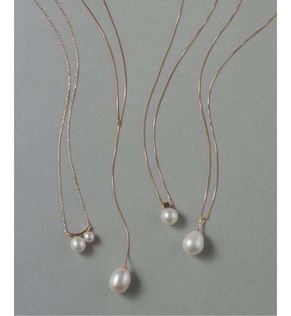 Lilas by Spick&Span「《WEB限定》ドロップパールYチェーンネックレス K10」|ネックレス|