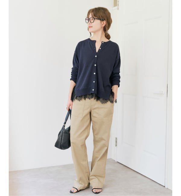 Spick and Span「レースドッキング2WAYカーディガン」|カーディガン|
