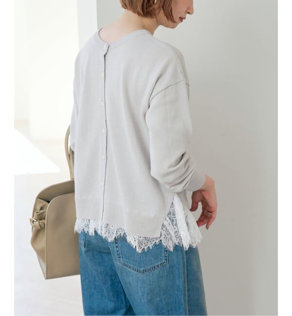 Spick and Span「レースドッキング2WAYカーディガン」|カーディガン|