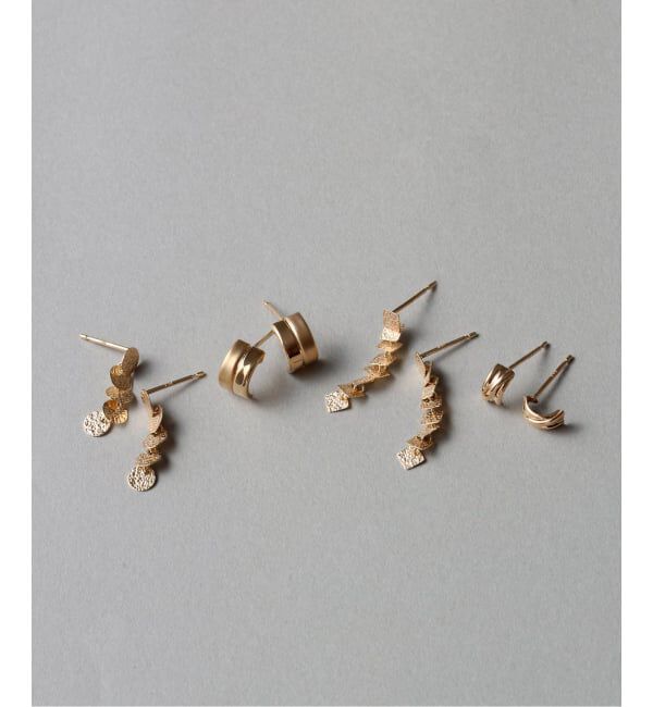 Lilas by Spick&Span「《WEB限定》スクエアラインピアス K10（両耳）」|ピアス|