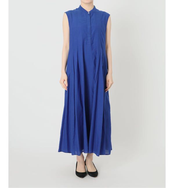 Spick and Span「《手洗い可》C/Rボイルタックノースリーブワンピース」|ワンピース|