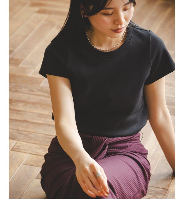 NOBLE「《追加・WEB限定カラー》スビンコットンスムースコンパクトTシャツ2」|Tシャツ・カットソー|