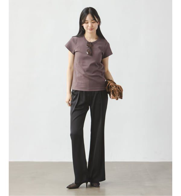 NOBLE「《追加・WEB限定カラー》スビンコットンスムースコンパクトTシャツ2」|Tシャツ・カットソー|
