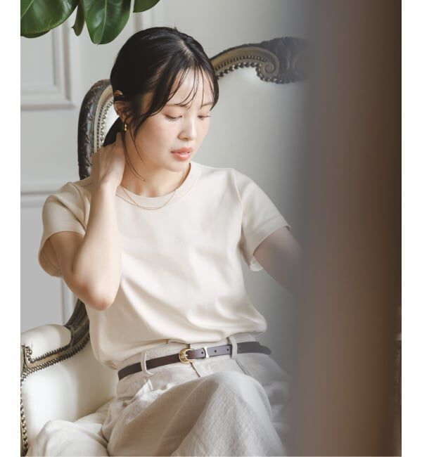 NOBLE「《追加・WEB限定カラー》スビンコットンスムースコンパクトTシャツ2」|Tシャツ・カットソー|