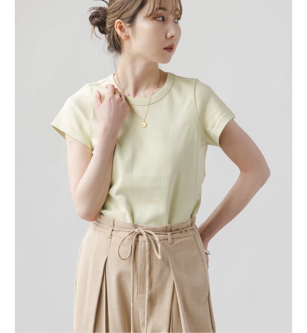 NOBLE「《追加・WEB限定カラー》スビンコットンスムースコンパクトTシャツ2」|Tシャツ・カットソー|