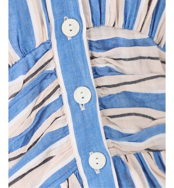 Spick and Span「《WEB限定追加》ne Quittez pas Cotton Voile Stripe Waist Gather Dress」|ワンピース|