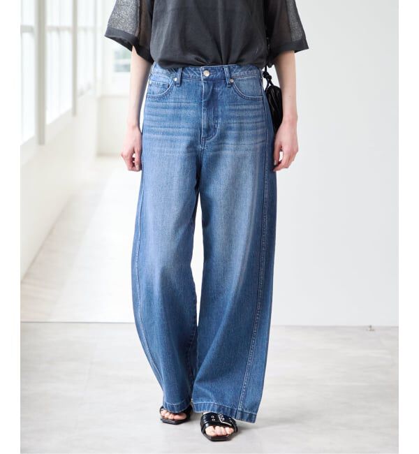 U by SPICK&SPAN「《WEB限定 / 追加》バレルレッグバギーデニム」|デニム|
